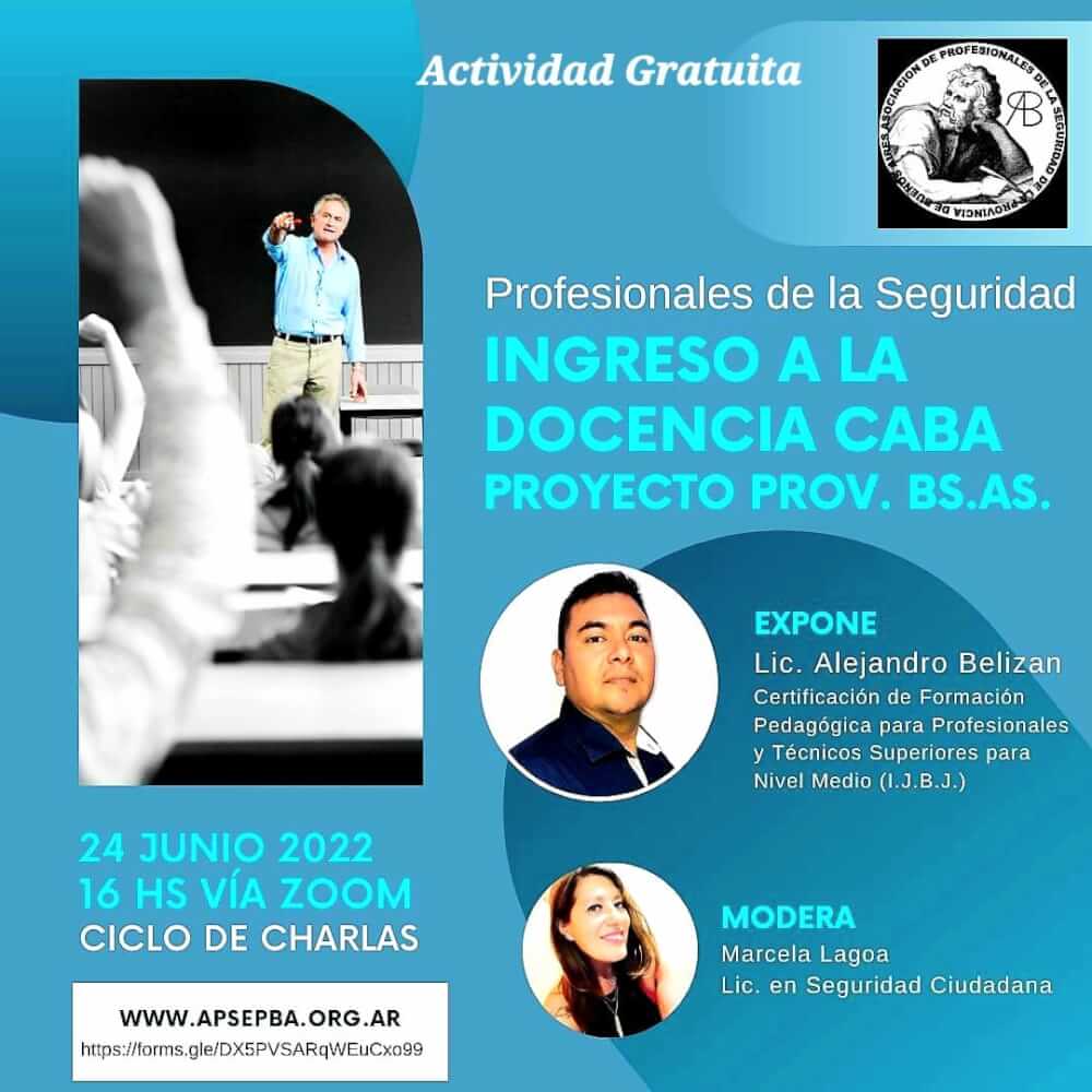 Profesionales de la Seguridad INGRESO A LA DOCENCIA CABA - PROYECTO PROV. BS.AS.
